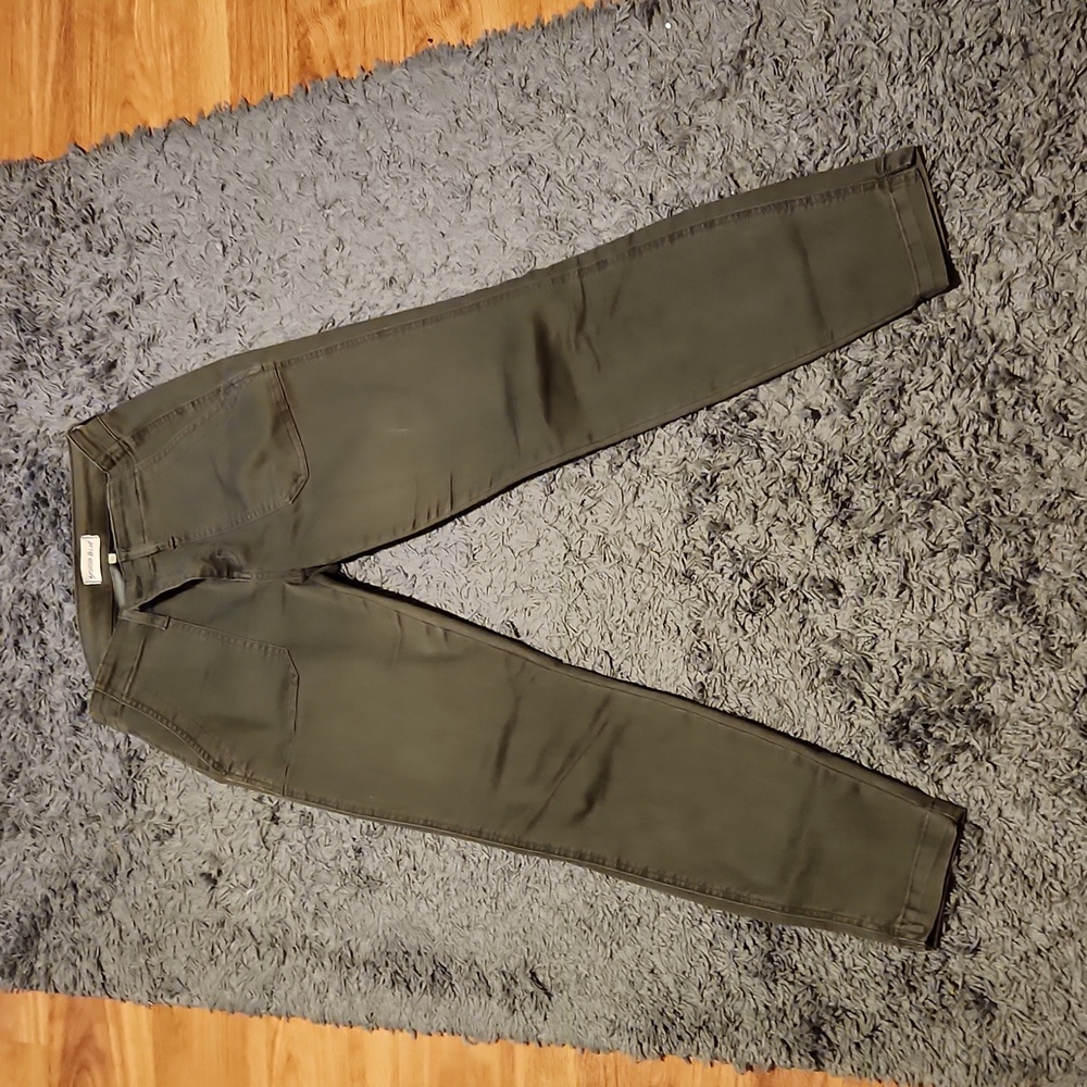 Olive cropped womens pants/ jeans